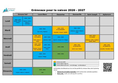 Planning d'accès aux SAE 2026-27 Planning d'accès aux SAE 2026-27